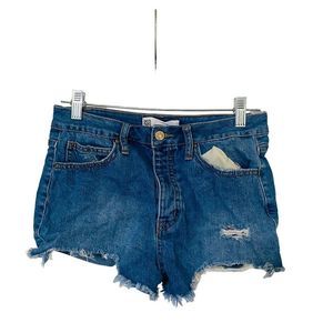 RSQ Vintage High Rise Jean Shorts Women's Size 27 Blue Excellent Used Condition